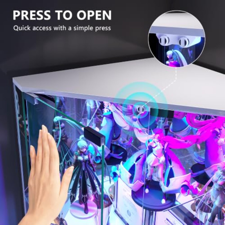 64.7 Tall Corner Display Cabin - Glass Cabinet Display ulasan dan harga