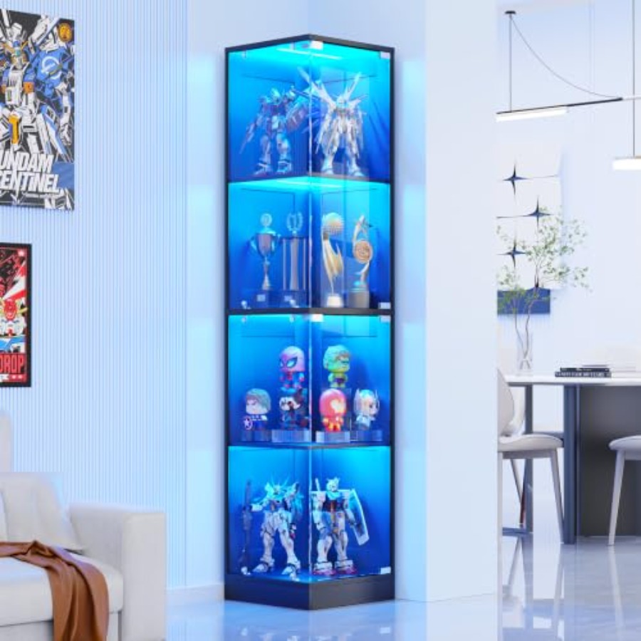 Corner display cabinet with gl - Glass Cabinet Display ulasan dan harga