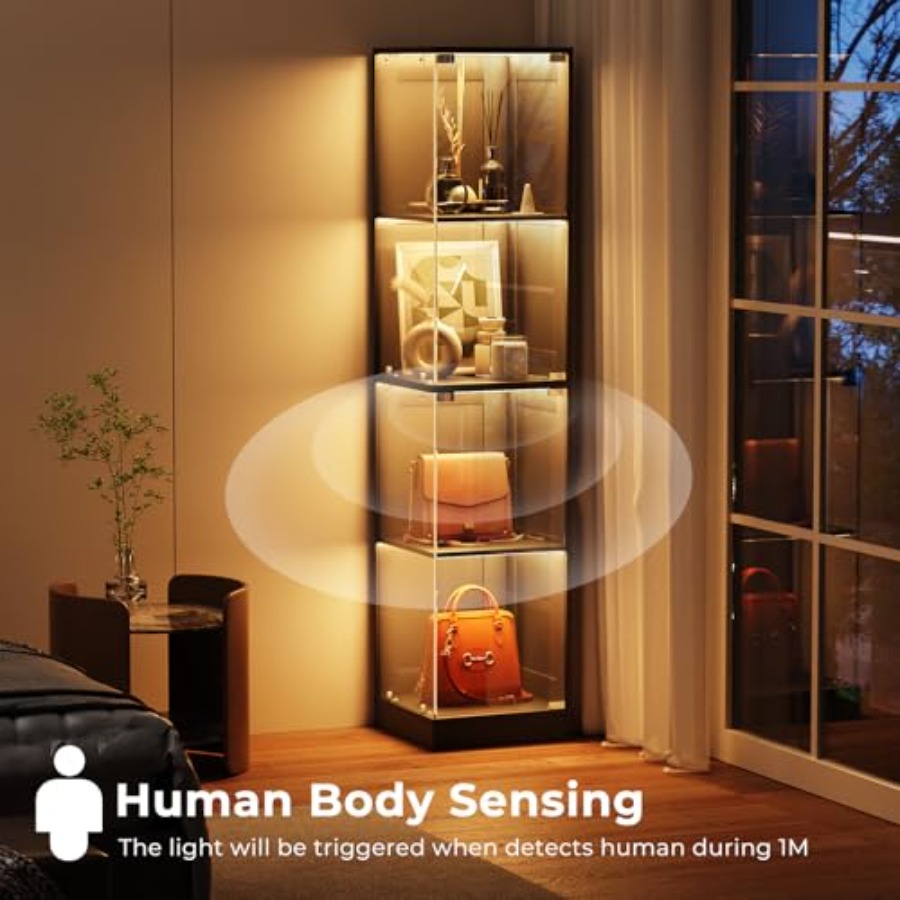 Corner display cabinet with gl - Glass Cabinet Display ulasan dan harga