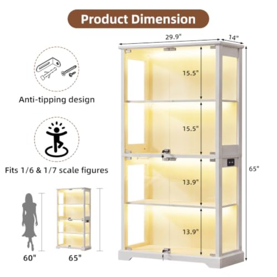 Farmhouse Glass Display Cabine - Glass Cabinet Display ulasan dan harga