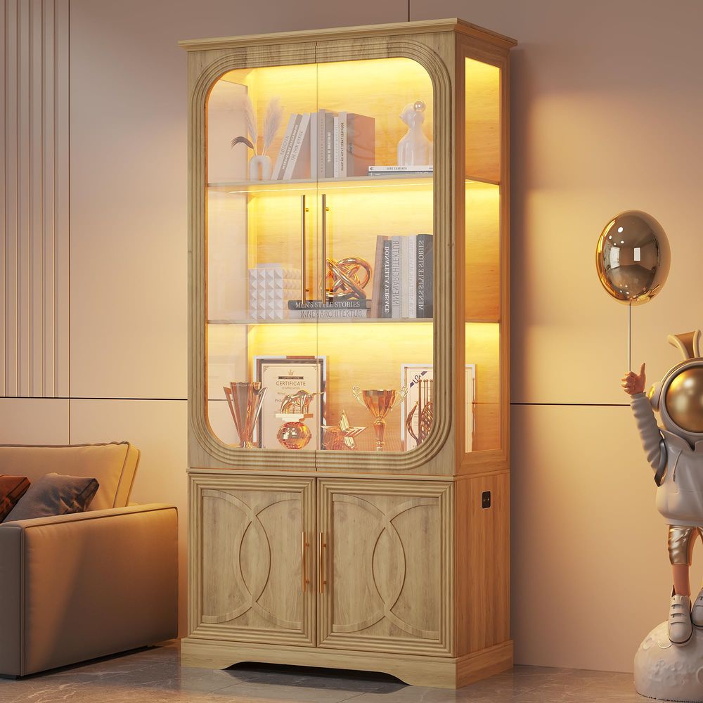 Display Cabinet with Glass Doo - Glass Cabinet Display ulasan dan harga