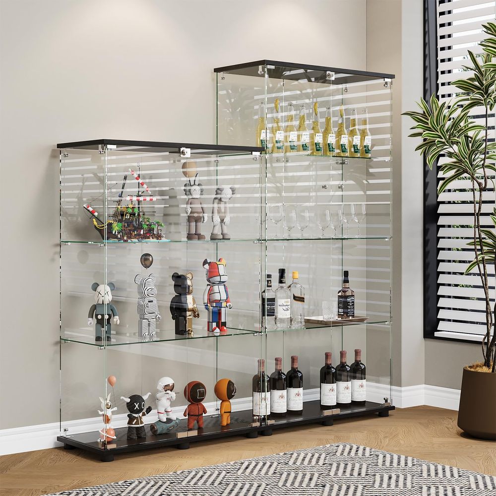 Display Cabinet with 4Shelf Do - Glass Cabinet Display ulasan dan harga