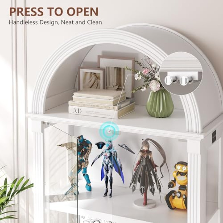 Arched display cabinet for liv - Glass Cabinet Display ulasan dan harga