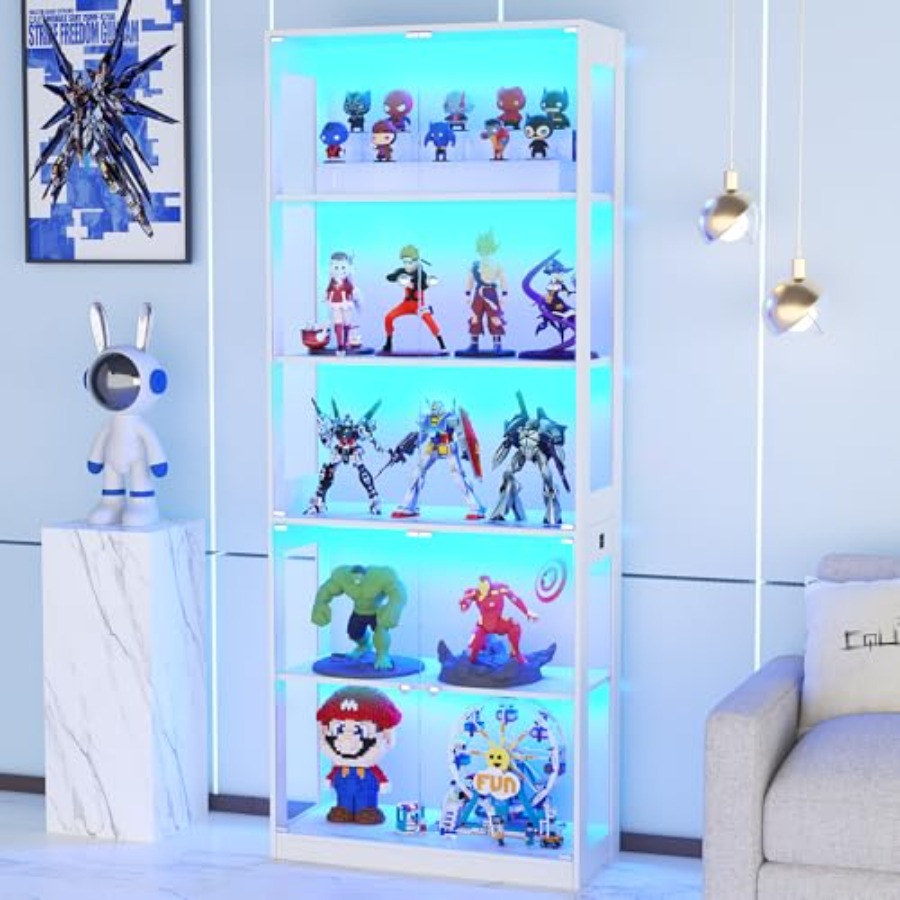 80'' Display Cabinet with Glas - Glass Cabinet Display ulasan dan harga