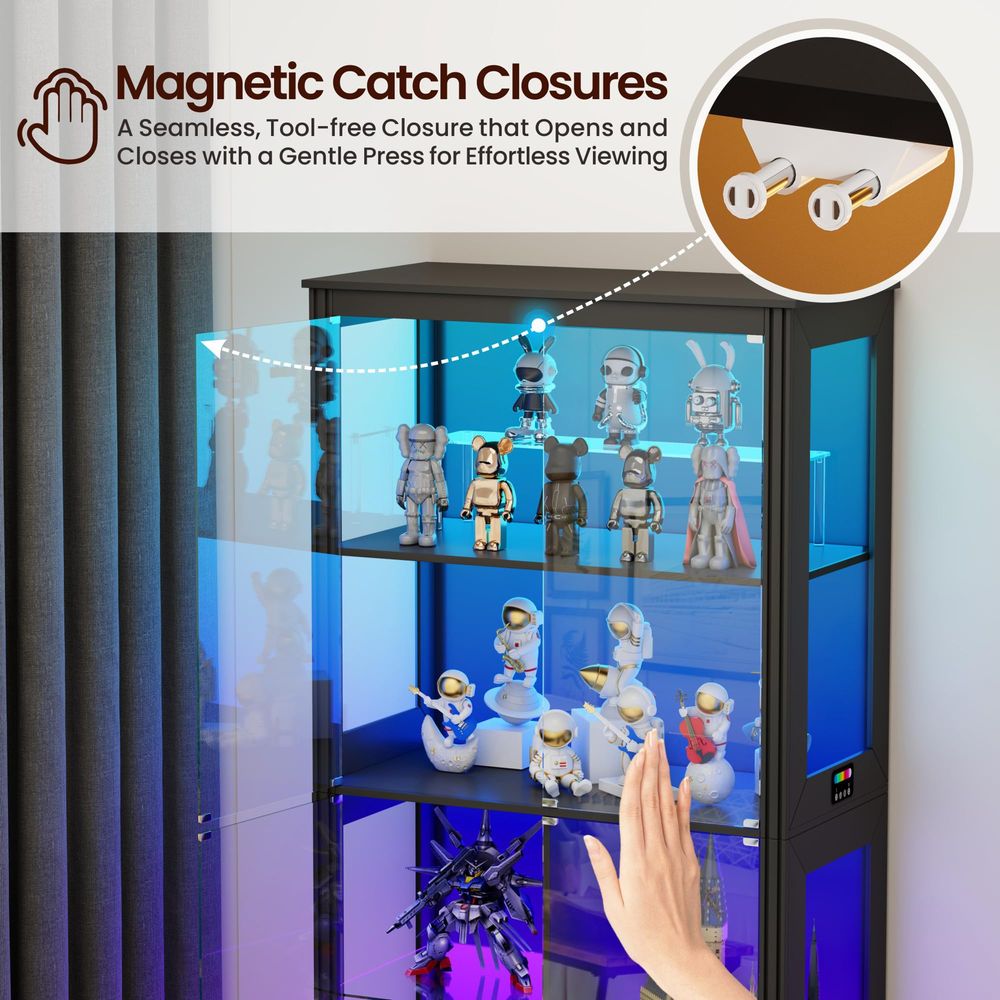 Lighted Corner Display Curio C - Glass Cabinet Display ulasan dan harga