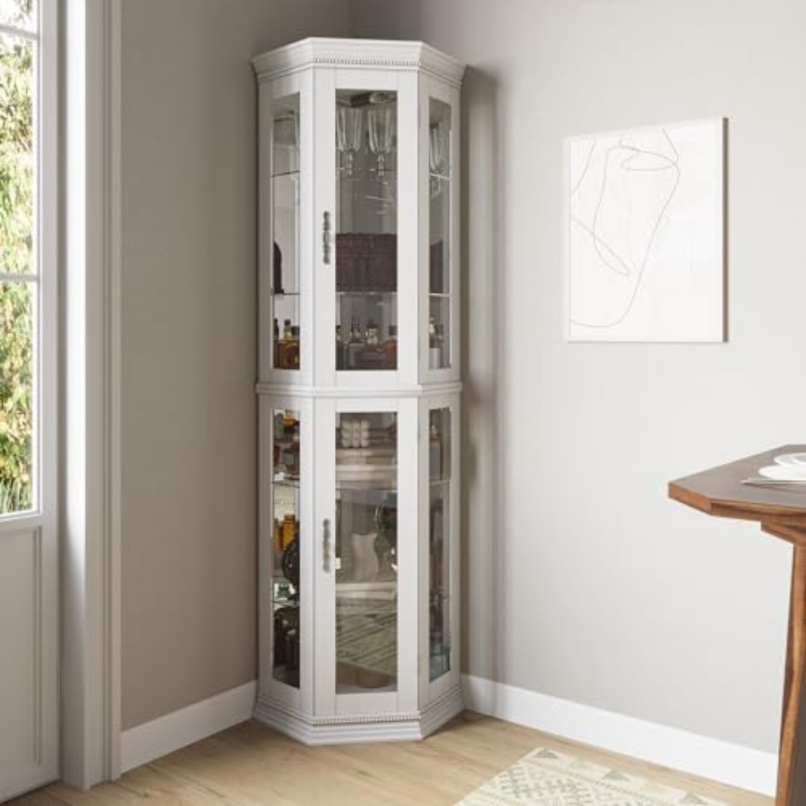 Lighted 3-side glass display c - Glass Cabinet Display ulasan dan harga