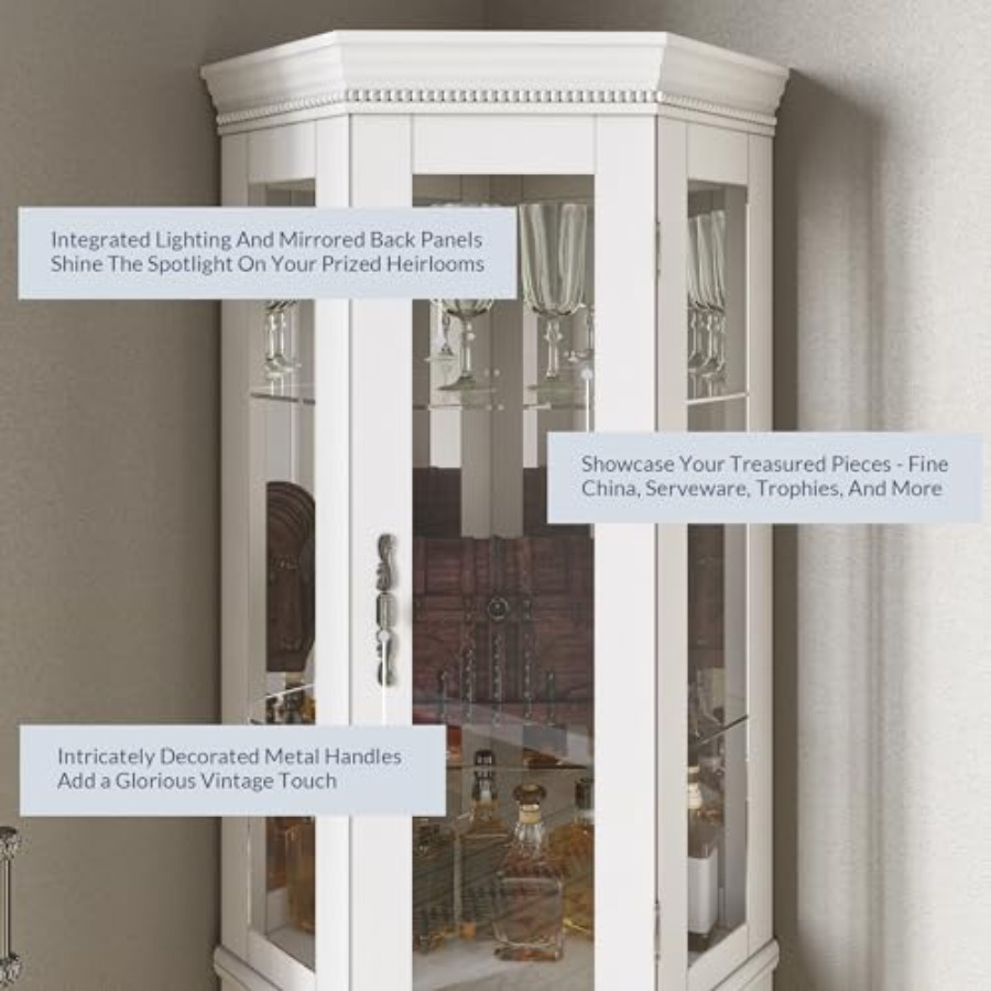 Lighted 3-side glass display c - Glass Cabinet Display ulasan dan harga