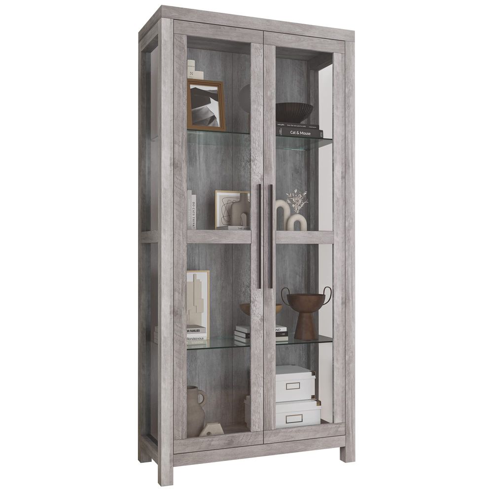 Glass Display Cabinet, Tall Cu - Glass Cabinet Display ulasan dan harga