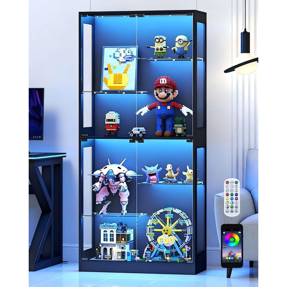 Display Cabinet with Glass Doo - Glass Cabinet Display ulasan dan harga