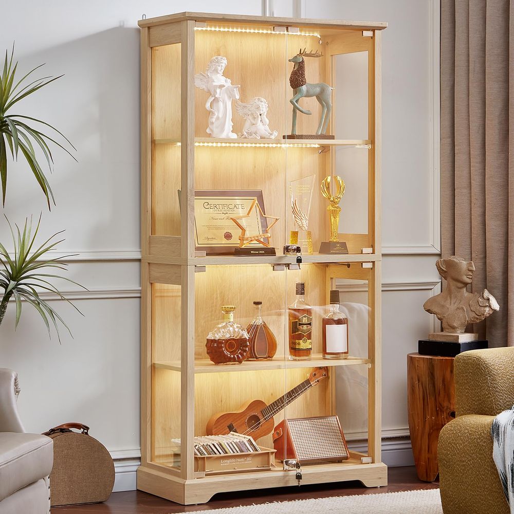 Farmhouse Glass Display Cabine - Glass Cabinet Display ulasan dan harga