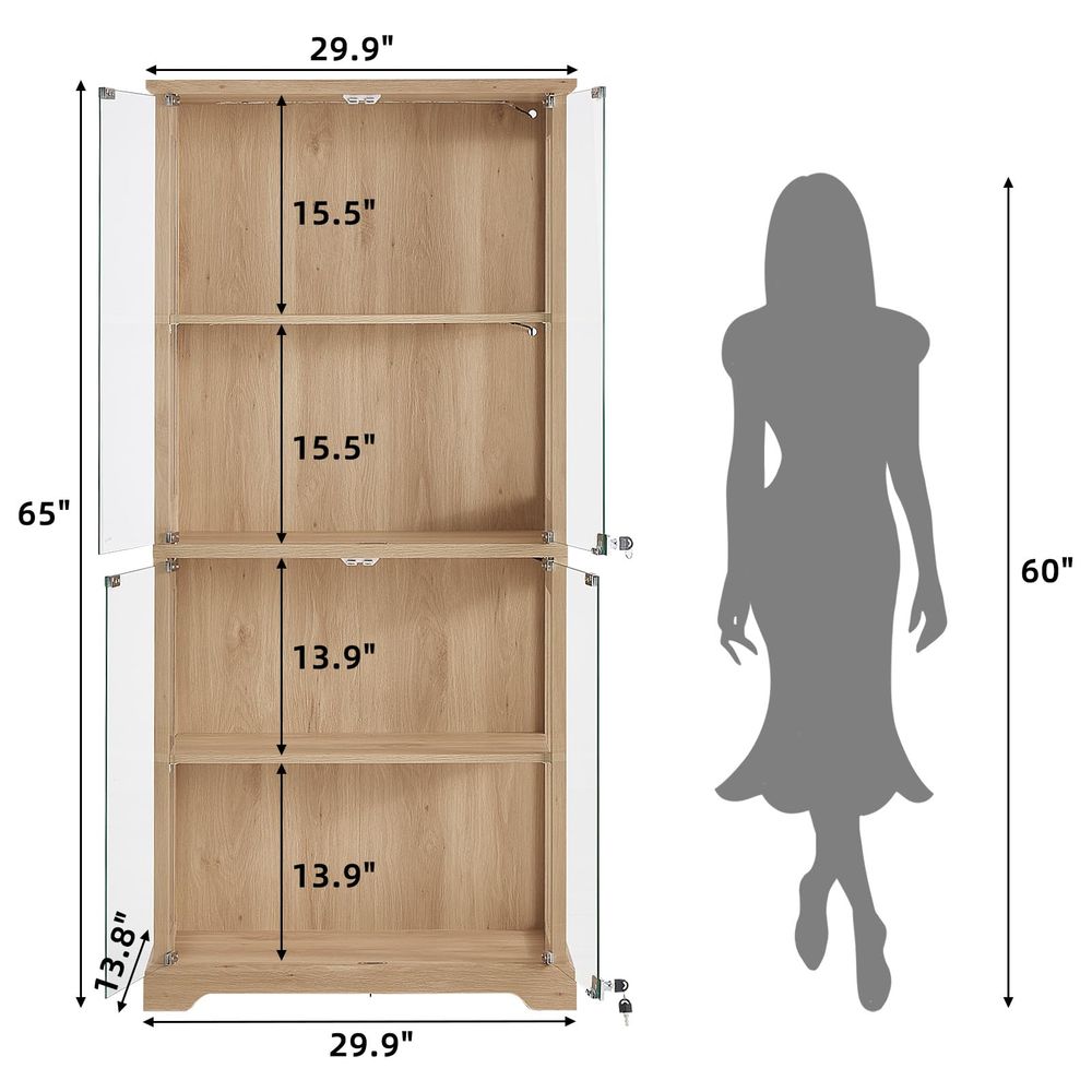 Farmhouse Glass Display Cabine - Glass Cabinet Display ulasan dan harga