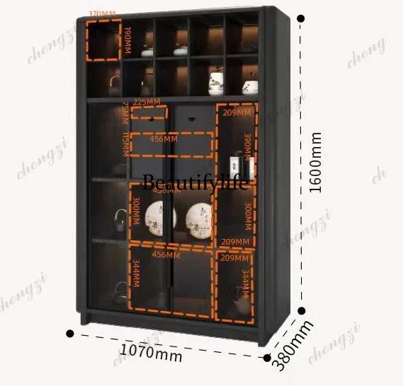 a55 Italian minimalist solid w - Glass Cabinet Display ulasan dan harga