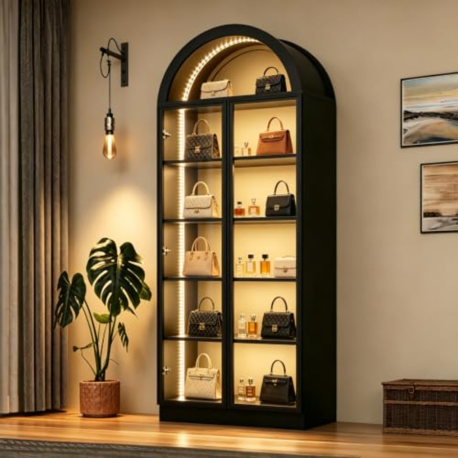 Arch display cabinet for livin - Glass Cabinet Display ulasan dan harga
